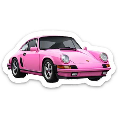 Pink Porsche 911 2024 sticker