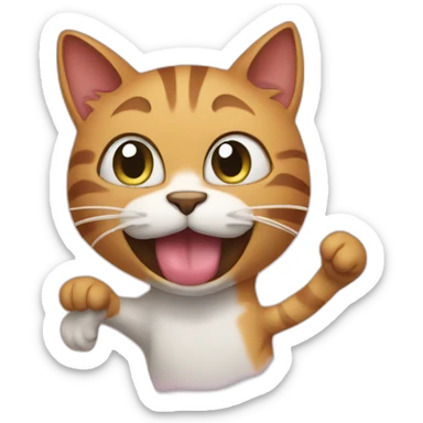 cat throwing up sticker