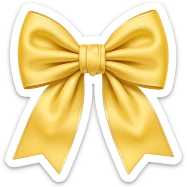 Pastel yellow bow sticker