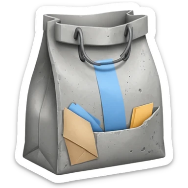 bag of concrete mix sticker