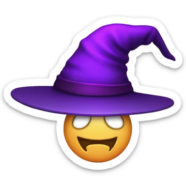 purple witch hat sticker