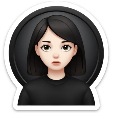 goth black mirror sticker