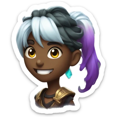 jinx from league of legends arcane sticker