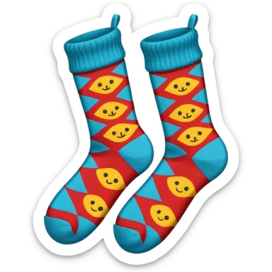 Colourful pair of socks sticker