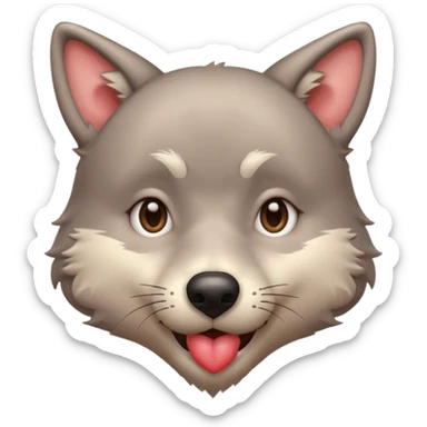 Mr. Wolf sending a kiss sticker