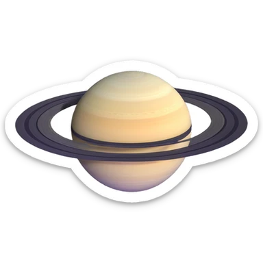 detailed Saturn with ring system sticker