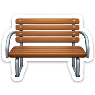 Bench facing at the front sticker