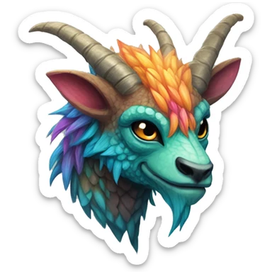 Colorful vernid fantasy creature LiLaiRa GriffSnuff Kamirah Falvie sticker