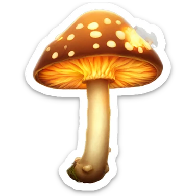fantasy glowing fungi smoking  sticker