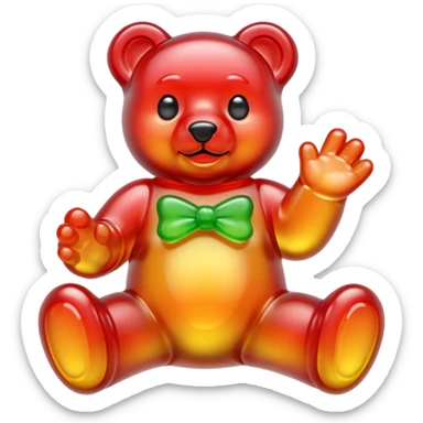 gummy animal candy sticker