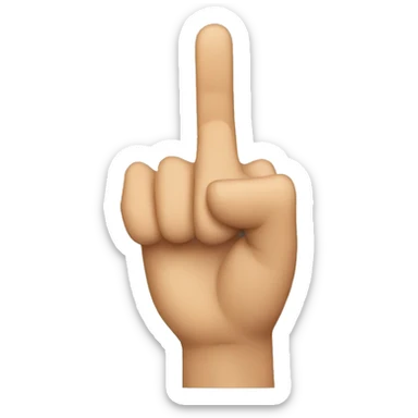 You point finger sticker