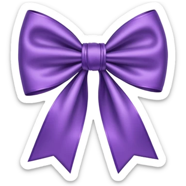 Purple bow sticker