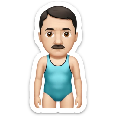 Adolf hitler in a swim suit sticker
