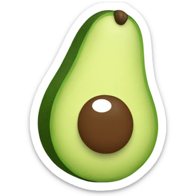 avocado waving hand sticker