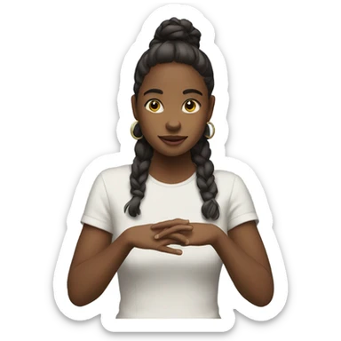 Girl manifesting  sticker