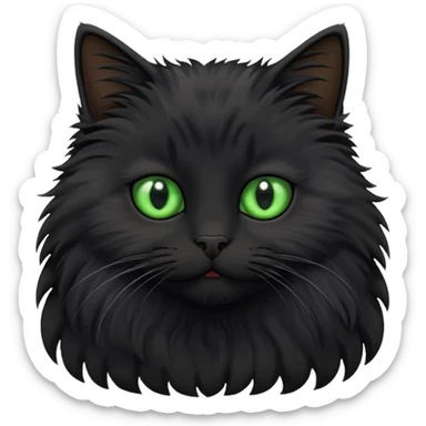 Black fluffy cat goes on holiday to romania sticker
