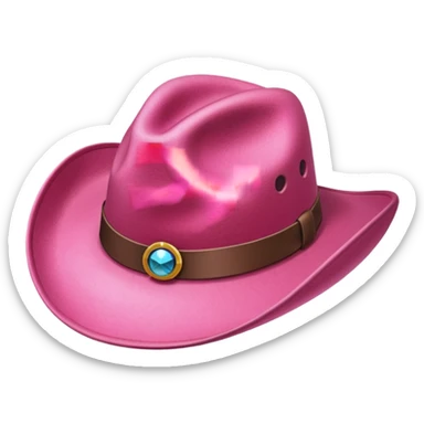Cowboy hat pink sticker
