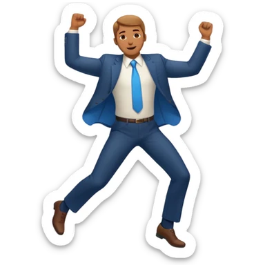 businessman celebrating full body sticker
