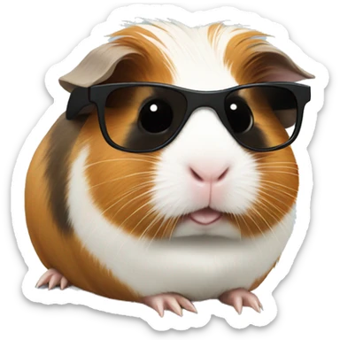 Guinea pig with sunglasses  sticker