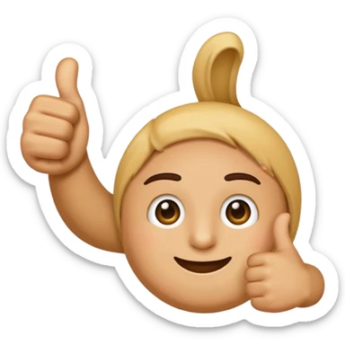 thumbs up emoij extra long thumb sticker