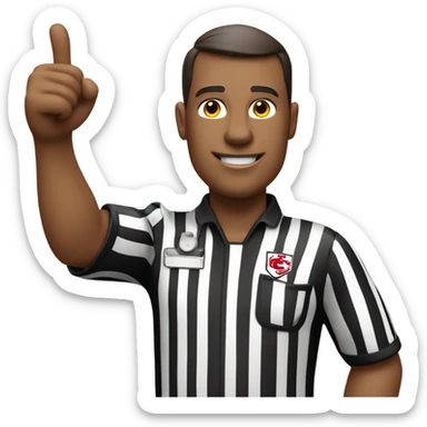 A football referee who roots for the Chiefs sticker