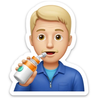 Alpha rizz skididi toilet camera man drinking out of a pill bottle sticker