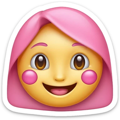pretty pink emoji sticker