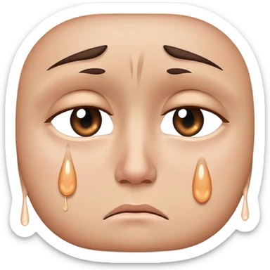 Sad eyes with one tear falling sticker