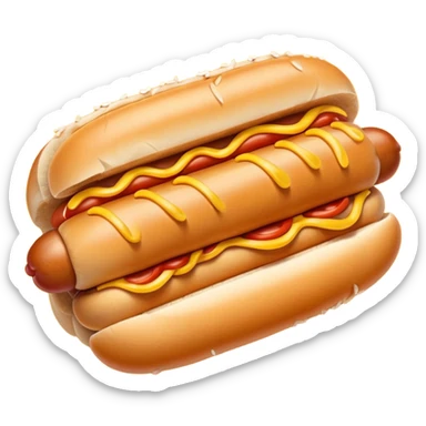 Hotdog with ears sticker