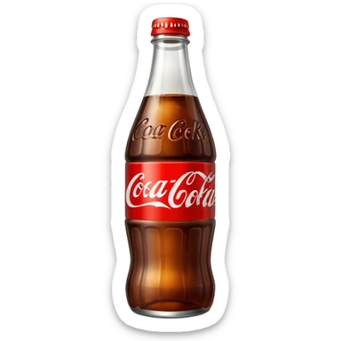 Coke glass bottle sticker