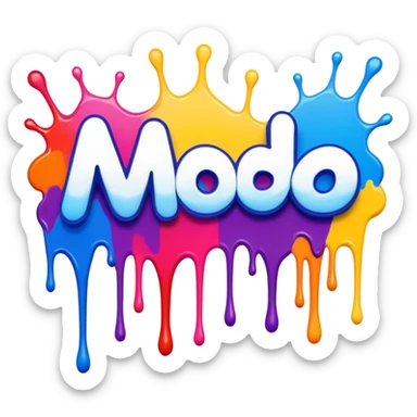 Graffiti the word mod with drippy paint  sticker