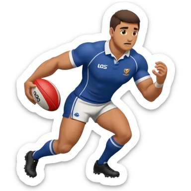 a rugby player turning over the ball at a breakdown sticker