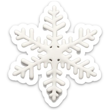Cream snowflake sticker