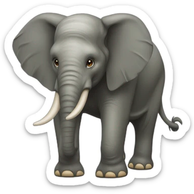 Elefante tandem psichico da guerra sticker