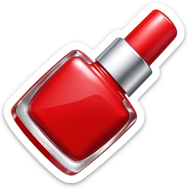 silvery nail polish red sticker
