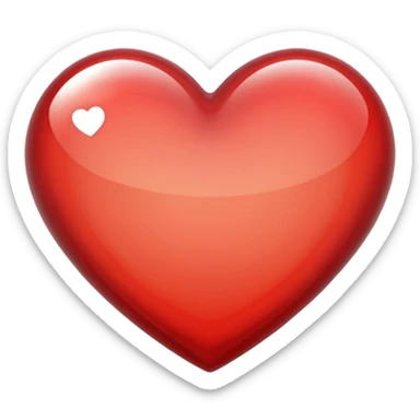 heart with a glassy effect sticker