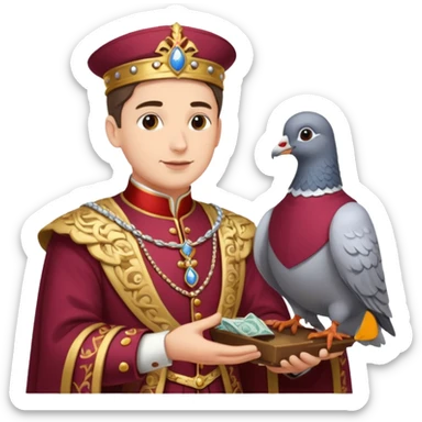 Fanfare as a lord has received a carrier pigeon from a fellow lord. Make sure to include the lord sticker