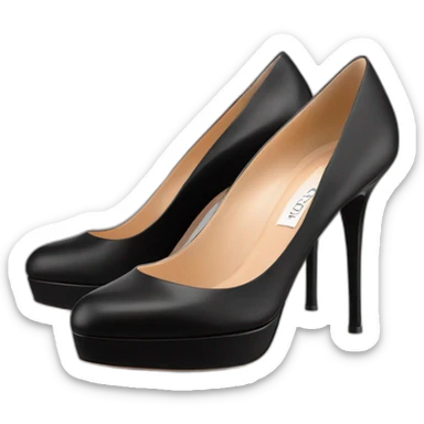 VALENTINO Tan-go PLATFORM PUMP black sticker