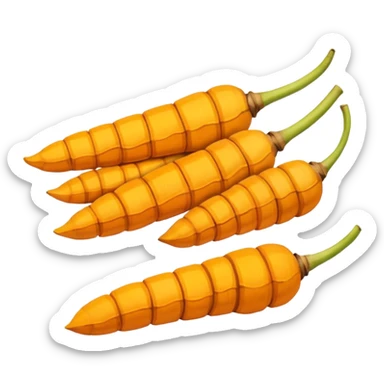 turmeric root dry and cut sticker