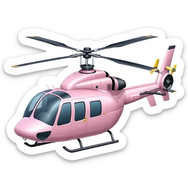 Light pink very big helicopter sticker