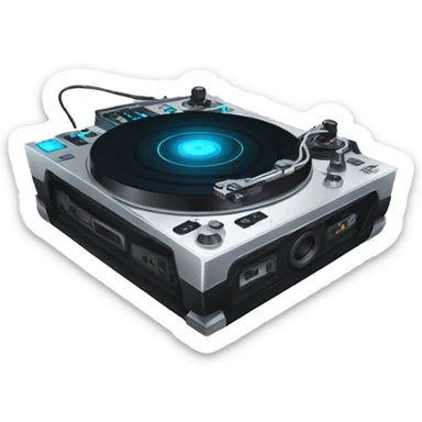 edm dj raving turntables hype sticker