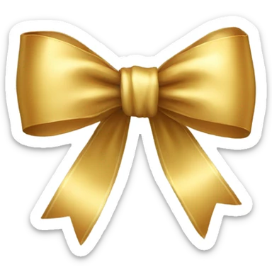 Gold bow sticker
