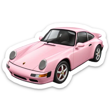 light pink modern porsche car  sticker