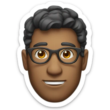 hand vulcan mix with nerd face sticker