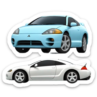 LIGHT BLUE 2004 Mitsubishi Eclipse GTS sticker