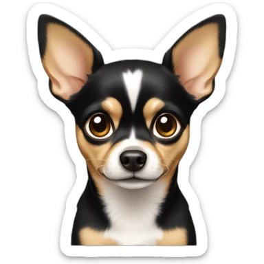 chihuahua black and caramel sticker