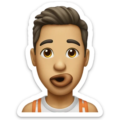 Person sending a little kiss sticker