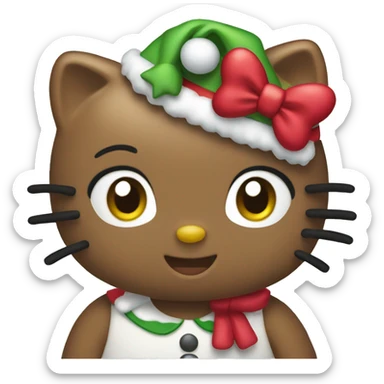 Christmas hello kitty sticker