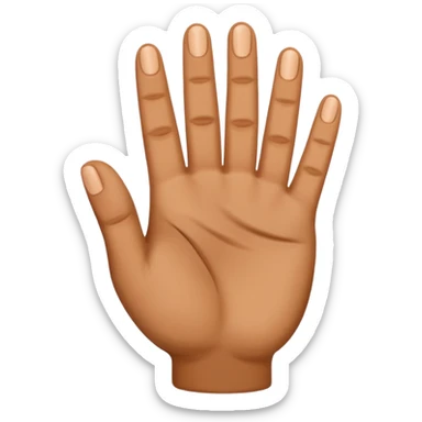 una mano sacando tres dedos sticker