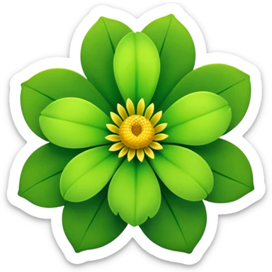 detailed Green flower sticker